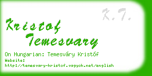 kristof temesvary business card